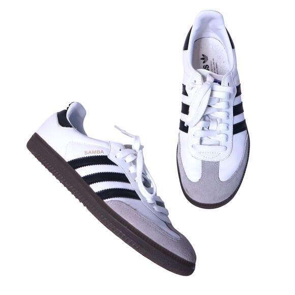 ADIDAS Samba OG Shoes Cloud White Core Black Clear Granite Sneakers Women's 6.5